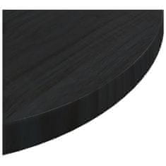 Vidaxl Stolní deska černá Ø 50 x 2,5 cm masivní borové dřevo