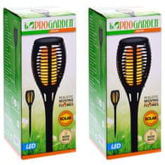 ProGarden Pochodeň Led Zahradní S Efektem Ohně Lampy Lampičky 58 Cm, 12 Led - 2 Kusy