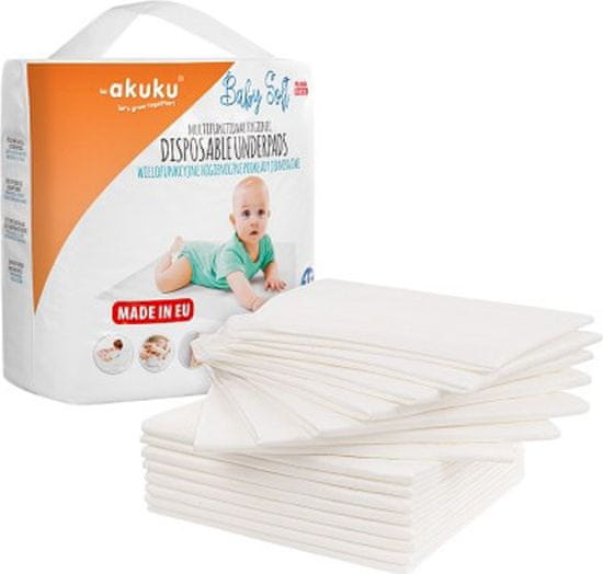 AKUKU Jednorázové hygienické podložky Baby Soft 40x60cm 15ks