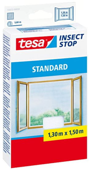 Tesa Insect Stop síť proti hmyzu Standard do okna 1,3×1,5 m bílá 55672-00020-03