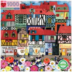 eeBoo Čtvercové puzzle Malebná vesnička 1000 dílků