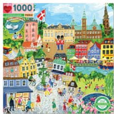 eeBoo Čtvercové puzzle Kodaň 1000 dílků