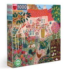 eeBoo Čtvercové puzzle Anglický domek 1000 dílků