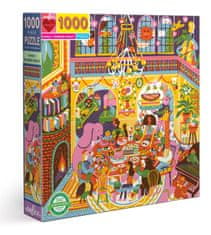 eeBoo Čtvercové puzzle Rodinná večeře 1000 dílků