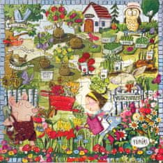 eeBoo Čtvercové puzzle Zahradničení 64 dílků