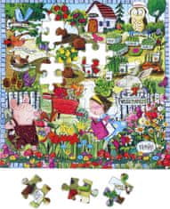 eeBoo Čtvercové puzzle Zahradničení 64 dílků