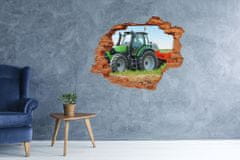 Wallmuralia Foto fotografie díra na zeď Traktor na poli 90x70 cm