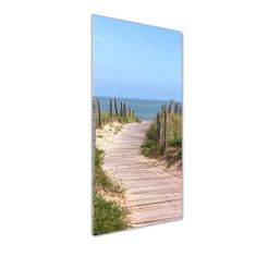 Wallmuralia Vertikální Foto obraz skleněný svislý Stezka na pláž 50x125 cm 4 úchytky