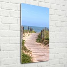 Wallmuralia Vertikální Foto obraz skleněný svislý Stezka na pláž 50x100 cm 2 úchytky