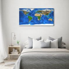 Wallmuralia Foto obraz canvas Mapa světa 140x70 cm