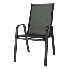 IWHOME Jídelní set ELCHE antracit + 2x židle VALENCIA 2 černá IWH-10150037