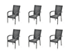 Ratanová židle MADRID antracit IWH-1010002 sada 6ks