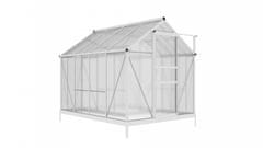 IWHOME Zahradní skleník DEMETER A101-C 4,79m² alu 201x190x252 cm PC 4 mm + základna IWH-10270002