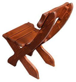 eoshop Zahradní židle MO230, 49x83x58, smrk, impregnovaná (Barva dřeva: Ořech - impregnat)
