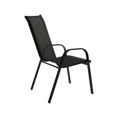 IWHOME Jídelní set ELCHE antracit + 2x židle VALENCIA 2 černá IWH-10150037