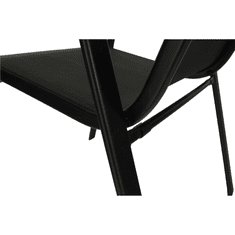 IWHOME Jídelní set APOLLON antracit + 4x židle VALENCIA 2 černá
