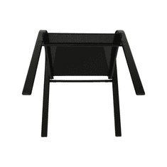 IWHOME Jídelní set POSEIDON antracit + 8x židle VALENCIA 2 černá