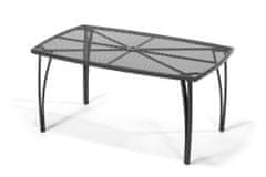 IWHOME Jídelní set stůl ZWMT 24 tmavě šedá + 6x křeslo ZWMC-31 tmavě šedá