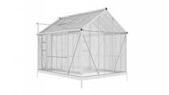 IWHOME Zahradní skleník DEMETER A101-C 4,79m² alu 201x190x252 cm PC 4 mm + základna IWH-10270002