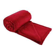 KONDELA TEMPO-KONDELA DALAT TYP 1, plyšová deka, červena, 120x150 cm
