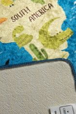 Conceptum Hypnose Dětský koberec World Map 100x160 cm modrý