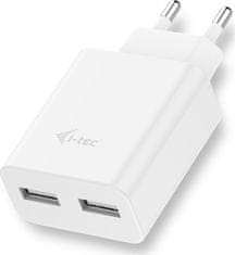 I-TEC i-tec univerzální USB nabíječka/ 2x USB/ 110V-240V/ 2400mAh/ bílá