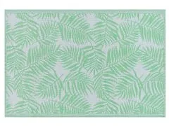 Beliani Oboustranný venkovní koberec s motivem palmových listů v olivově zelené barvě 120 x 180 cm KOTA