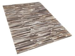 Beliani Kožený patchworkový koberec 140 x 200 cm, vícebarevný TUZLUCA
