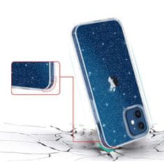 TopQ Pouzdro Crystal Glitter pro Iphone 13 Silver