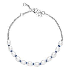 Pandora Elegantní stříbrný náramek se sladkovodními perlami 591689C01 (Délka 18 cm)