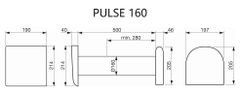 Soler&Palau Rekuperační jednotka PULSE 160 + ovladač PULSE CONTROL PRO, energetická úspora, tichý chod, hygrostat, 4 rychlosti, 4 provozní režimy, regulovatelný průtok vzduchu 16-43 m³/h, 2x filtr G3.