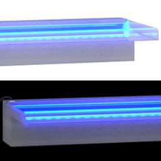 Petromila Přelivový vodopád s RGB LED osvětlením nerezová ocel 45 cm
