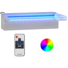 shumee Přelivový vodopád s RGB LED osvětlením nerezová ocel 30 cm