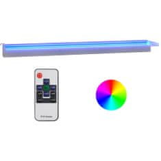 Petromila Přelivový vodopád s RGB LED osvětlením nerezová ocel 108 cm