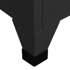 Vidaxl Uzamykatelná skříň černá 90 x 45 x 180 cm ocel