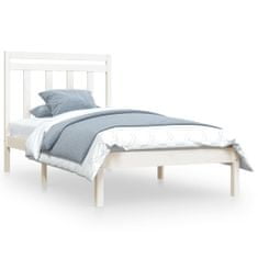 Greatstore Rám postele bílý masivní dřevo 90 x 200 cm