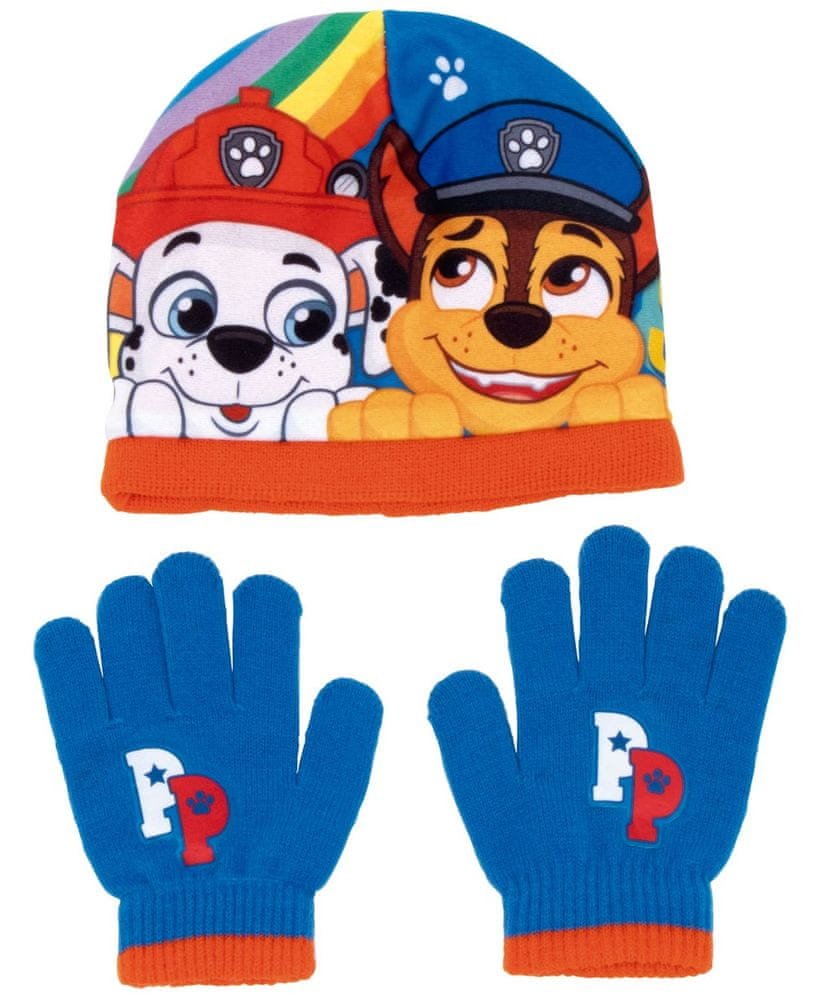 Disney chlapecký modrý set čepice a rukavic Paw Patrol PW14827