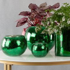 Eurofirany Skleněný dekorativní svícen Verre3 (3) (Fi) 10X10 cm zelený