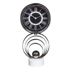 Eurofirany Dekorativní hodiny 35 20X10X42 cm stříbrné