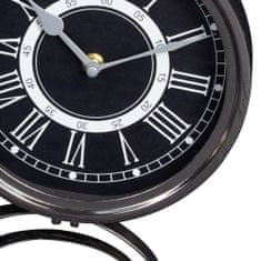 Eurofirany Dekorativní hodiny 35 20X10X42 cm stříbrné