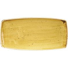 Churchill Talíř mělký Stonecast Mustard Seed Yellow 29,5x15,5 cm