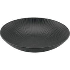 Gastrozone Talíř hluboký Vesuvio Black 22 cm, černý, 6x