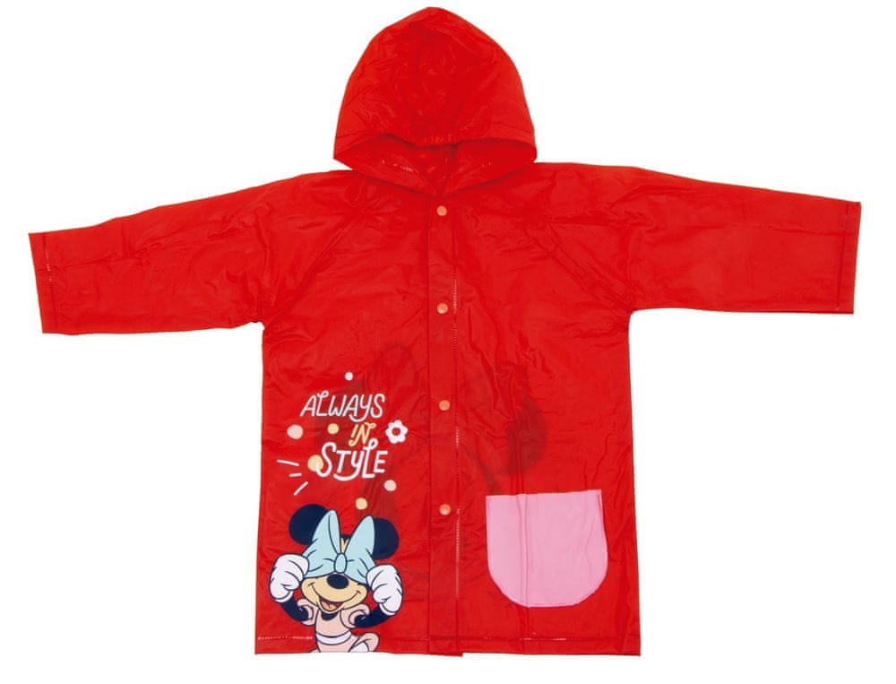 Disney dívčí pláštěnka Minnie Mouse WD14733 červená 116/122