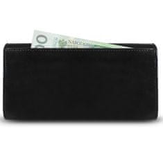 Solier Dámská kožená peněženka P35, černá