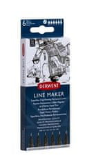 DERWENT Linery "Line Marker", sada 6 ks, 0,05/0,1/0,2/ 0,3/0,5/0,8 mm, 2305559 