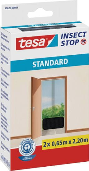 Tesa Insect Stop síť proti hmyzu Standard do dveří 2×0,65×2,2 m antracitová 55679-00021-03