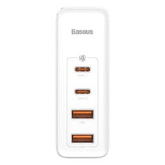 BASEUS GaN2 Pro síťová nabíječka 2x USB / 2x USB-C 100W QC PD, bíla