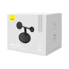 BASEUS Swan Magsafe bezdrátová nabíječka na iPhone / AirPods / Apple Watch 15W, černá