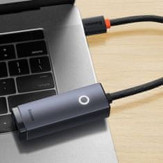 BASEUS Lite síťový adaptér USB-C / RJ45, šedý