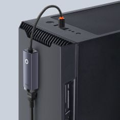 BASEUS Lite síťový adaptér USB-C / RJ45, šedý